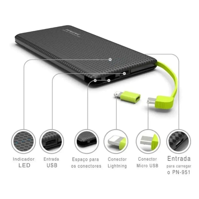 Carregador Portatil Power Bank pineng